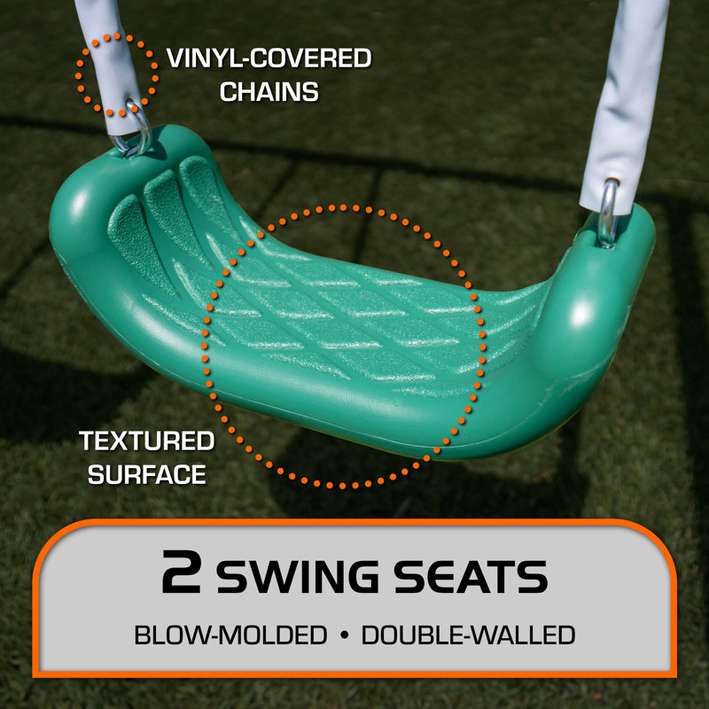 The Swing Company Rochester Metal Swing Set with Roman Glider